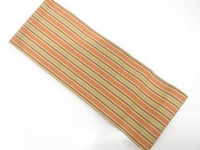 JAPANESE KIMONO / ANTIQUE HANHABA OBI / WOVEN STRIPE